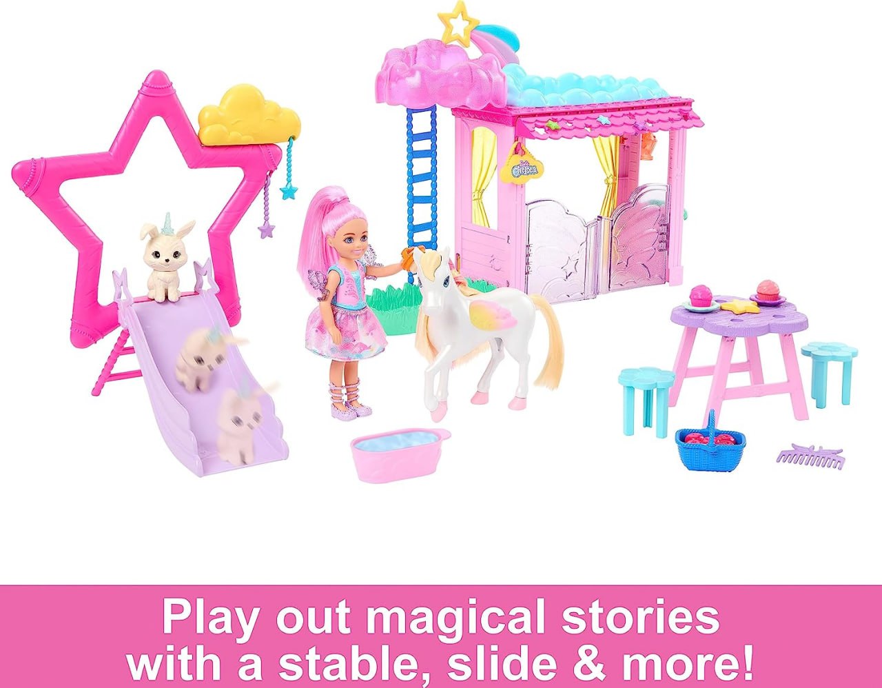 Игровой набор Barbie A Touch Of Magic Челси и Пегас
