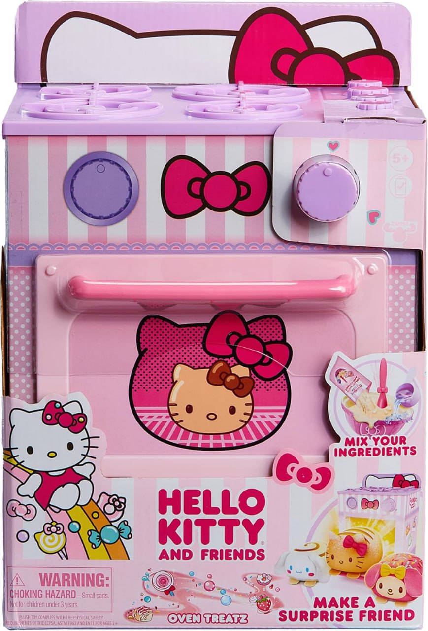 Волшебная духовка Hello Kitty и друзья. Смешайте и сделайте плюшевого лучшего друга! Поместите тесто в духовку и удивитесь, когда из нее выйдет теплый, ароматный, интерактивный плюшевый друг!