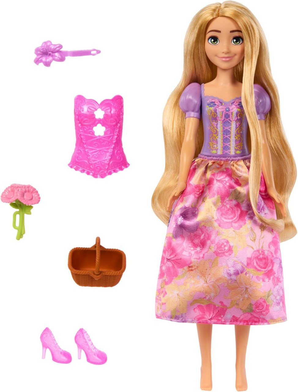 Кукла и аксессуары Disney Princess Spin & Reveal Рапунцель с 11 сюрпризами