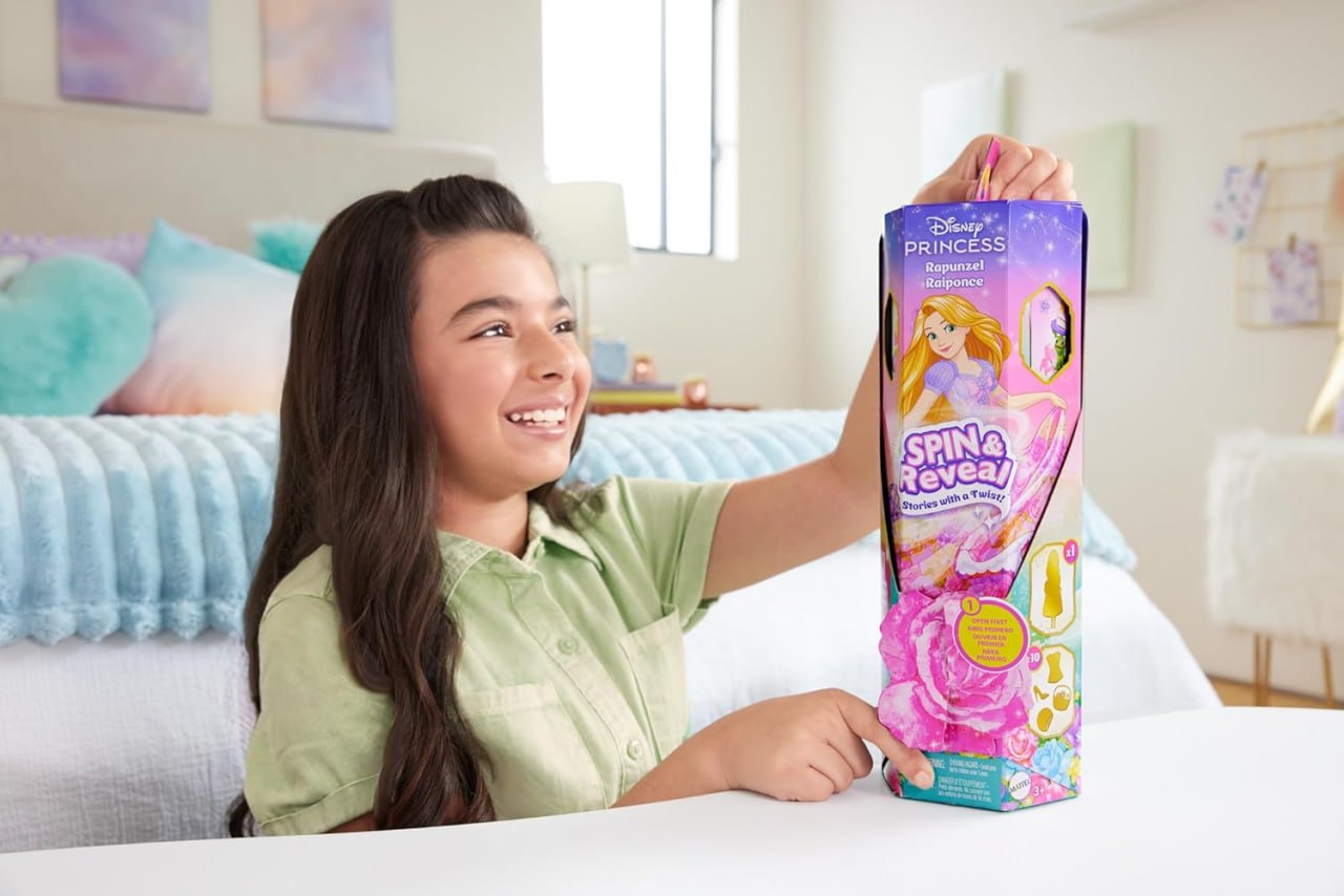 Кукла и аксессуары Disney Princess Spin & Reveal Рапунцель с 11 сюрпризами